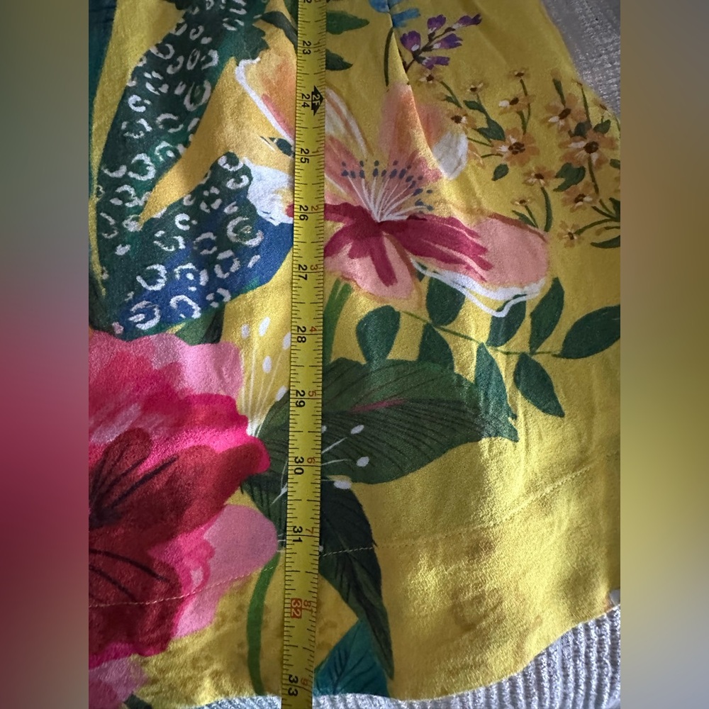 Farm Rio Resort Birds of Paradise Floral Tropical Tunic Mini Dress Size Small - Picture 9 of 10